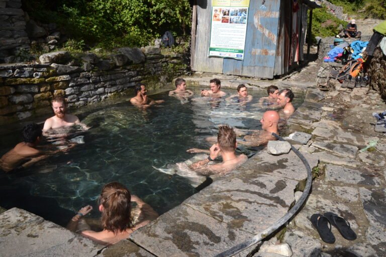 Hot spring on the way to Annapurna Base camp