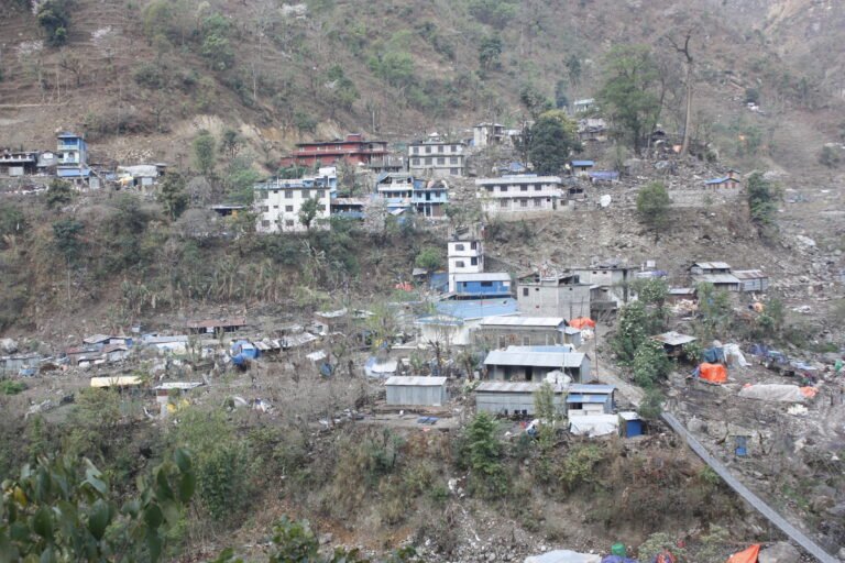 Macchikhola on the way to manaslu trek